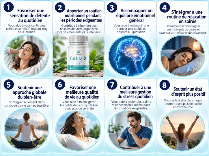 Bienfaits de Calm X au quotidien